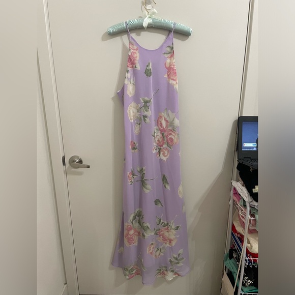 lavender vintage floral Chelsea nites formal dress💕 - Picture 2 of 4